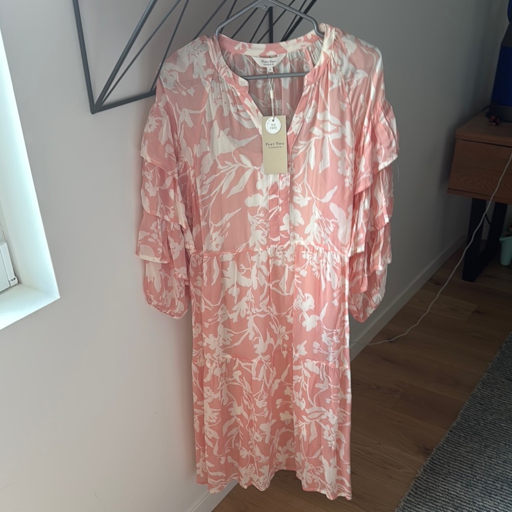 Part Two Copenhagen - Floral Pink Dress - Size 4 new with tags